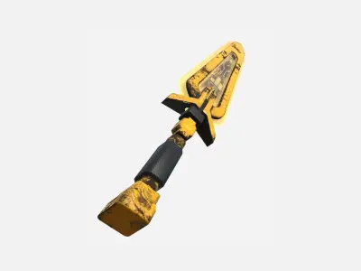SciFi Sword B08 Yellow - Sci Fi Weapon Design Low-poly 3D model