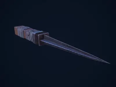 Knife - Shiv Low-poly 3D model