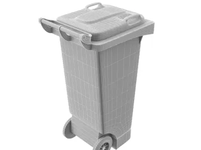 Plastic Wheelie Trash Bin 3D model