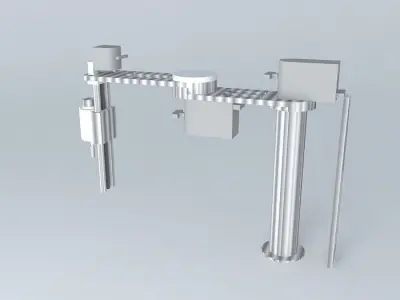 SCARA Robot con animacion Free 3D model