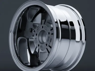 ET Wheels by Team III Wheels FIVE WINDOW Low-poly 3D model