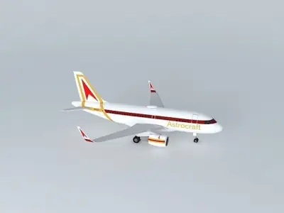 Astrocraft Airbus A318 Sharklets Free 3D model