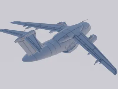 Embraer C-390 Millennium Hungary  Low-poly 3D model