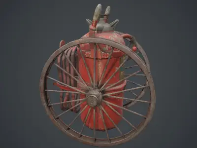 Fire extinguisher Low-poly 3D model 41