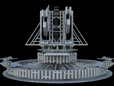 Trebuchet circular structure 3D model