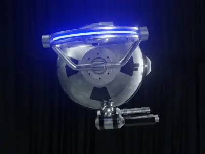 Sci-fi drone 3D model Rigged