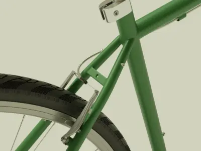 Brilliant Cooper Bicycle with Carbon Belt Drive  3D model