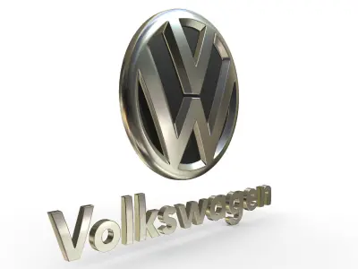 Volkswagen Logo 3D model Polygon mesh