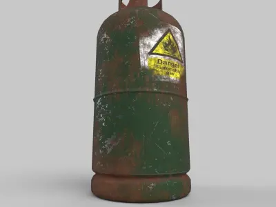 gas cylinder Low-poly 3D model 19