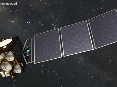 INSAT Communication Satellite Folded 3D model