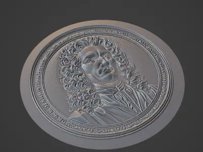 Leibniz Medallion 3D print model get