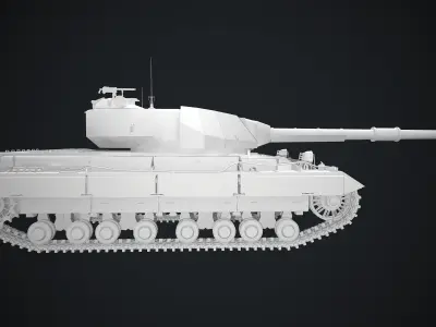 Super Conqueror British Heavy Tank  Low-poly 3D model