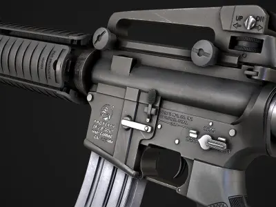 AAA M4A1 Game Ready PBR Low-poly 3D model