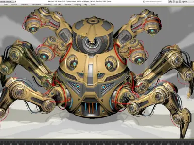 Spider Robot Advanced - Rigged and Animated 3D model