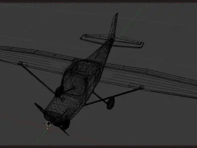 Old Airplane Low-poly 3D model purchase