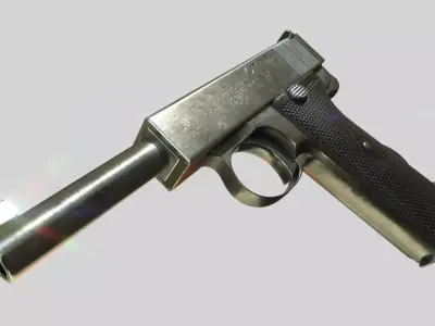 Webley 1913 PBR Low-poly 3D model