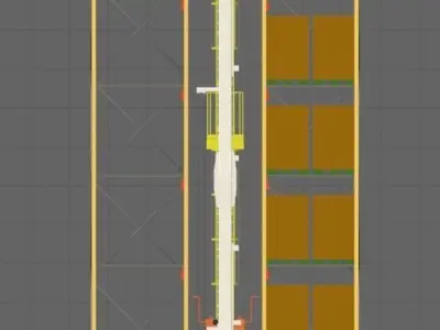 ASRS Double Deep and Rack System 3D designed model 3D model