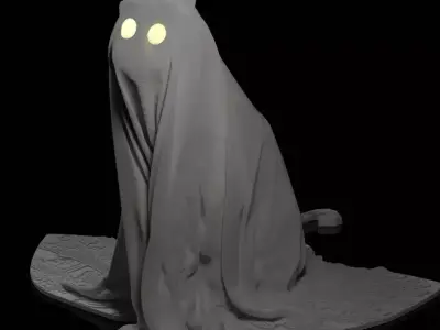 Ghost Cat Lantern STL Free 3D print model