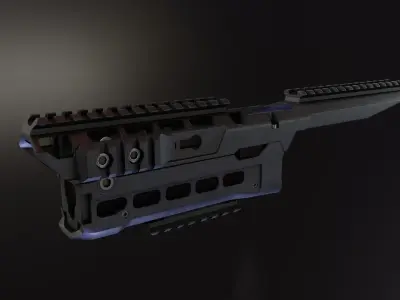 XRS47YG AK74 Handguard Low-poly 3D model