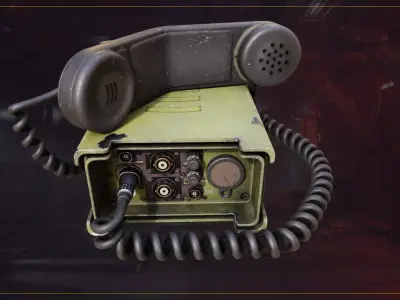 Military Radio R35F Low-poly 3D model