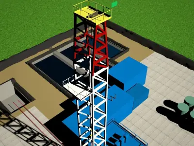 Drilling area 3D model