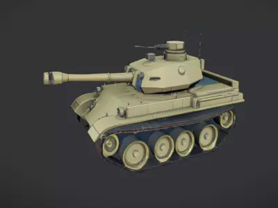 Military tank model 3D model