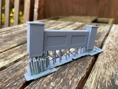 Model Railway - Bridge Parapet Wall - Various Lengths 3D print model