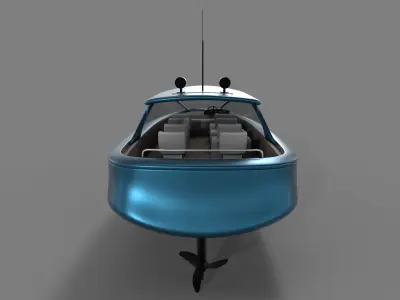 Electric Sailboat 3D model