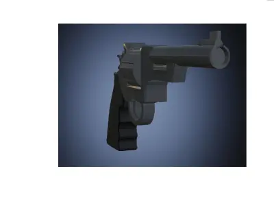 low-poly revolver Free low-poly 3D model purchase