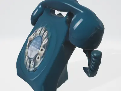Antique Phone 3D Asset 3D model