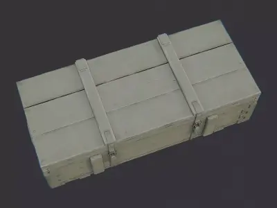 Eng Supply Crate 01 Weathered Military Storage Box Low-poly 3D model