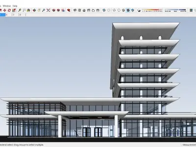 Sketchup Office building H3 3D model