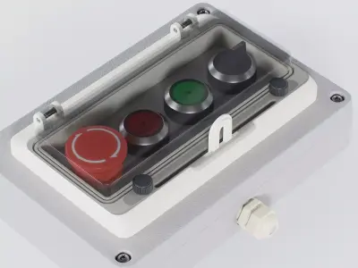 Industrial Control Panels Vol 01 5 Assets PBR 2K 3D model