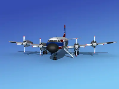 Lockheed L-188 Electra HP Ansett-ANA 3D model
