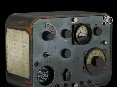 Telegraph radio station North Low-poly 3D model
