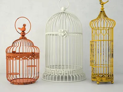 Cage Candle Holders 3D model