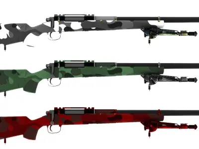 m24 sniper riffle Low-poly 3D model