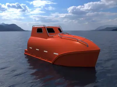 Freefall Lifeboat 3D model purchase