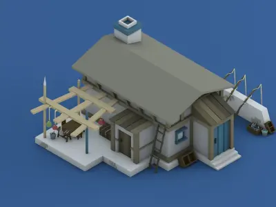 Low Poly Asset Pack Pirates Low-poly 3D model