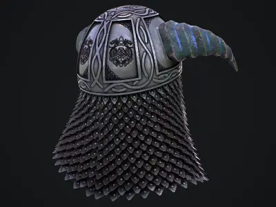 Medieval Helmet 3D Model Low-poly 3D model