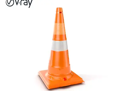 Traffic Cone Model Pack for D Rendering and Game Development Low-poly 3D model