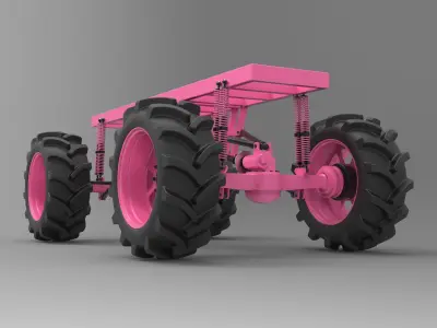 Chassis for Mud truck 3D model