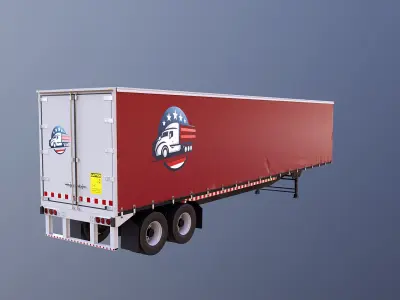Semi-Truck Trailers Collection 3D model