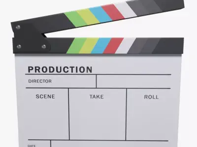 Clapperboard 3D model Low-poly 3D model