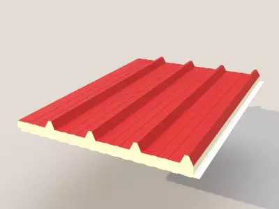 Polyurethane  Sandwich Panel Free 3D model
