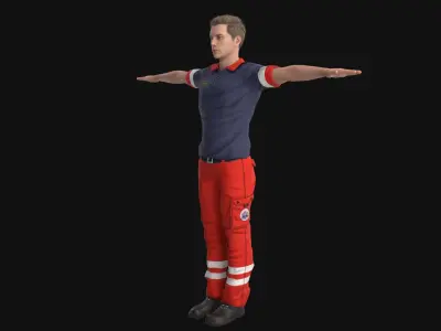 Paramedic Teams Rigged 3D model