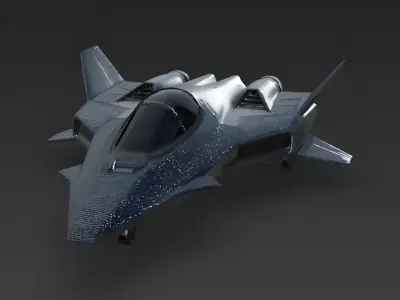 Realistic Stealth Fighter 3D Model Low-poly 3D model