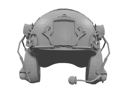 High Cut Tactical Helmet 3D print model