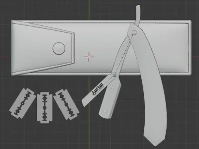 Razor Low-poly 3D model