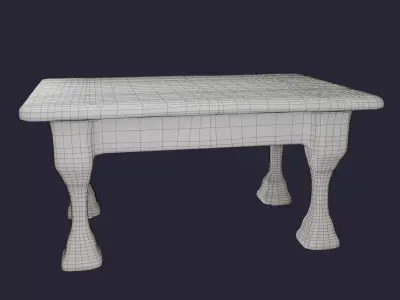 Medieval table Low-poly 3D model shop